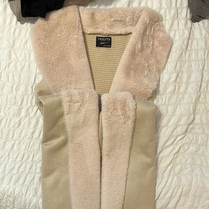 Long faux for cardigan / sweater backing